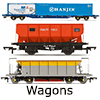 Model Railway Shop - Hornby Model Railway Wagons - hoppers, flatbed, mail, parcel, van, sealion, guards van